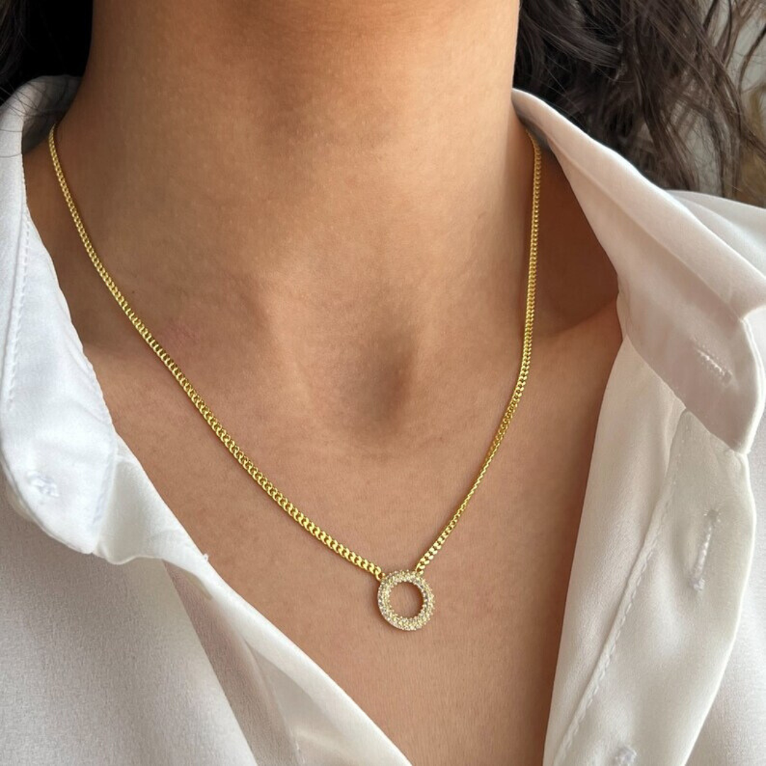 Halo Zirconia Necklace