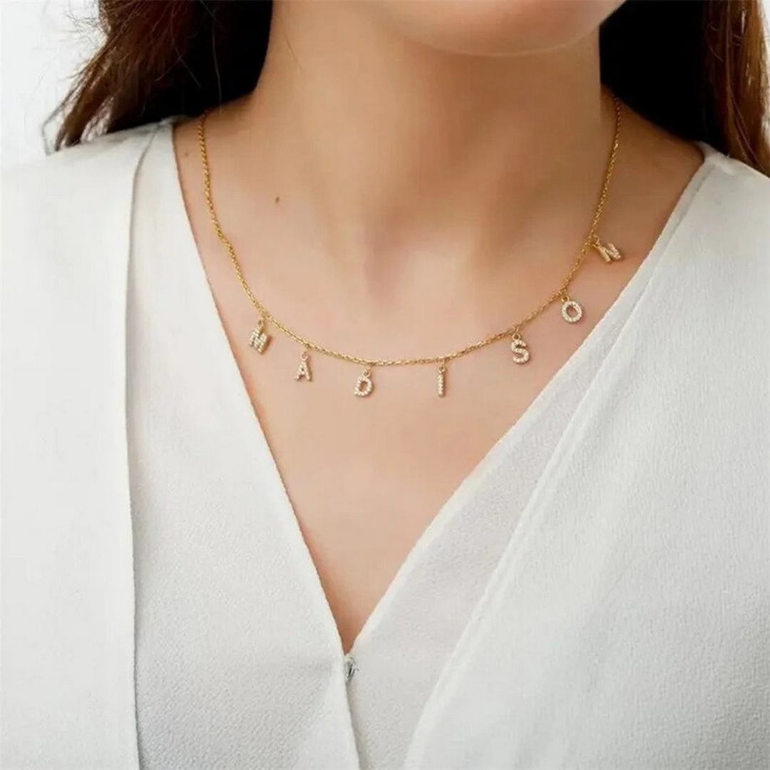 Zircon Alphabetical Necklace